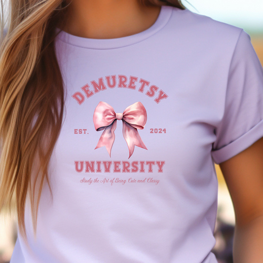 DTF Shirt Transfer - Ready to Press - Demure University -  DTF100217