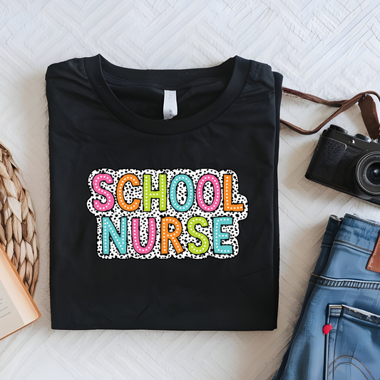 DTF Shirt Transfer - Ready to Press - School Nurse -  DTF100287