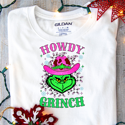 DTF Shirt Transfer - Ready to Press - Howdy Grinch -  DTF100300