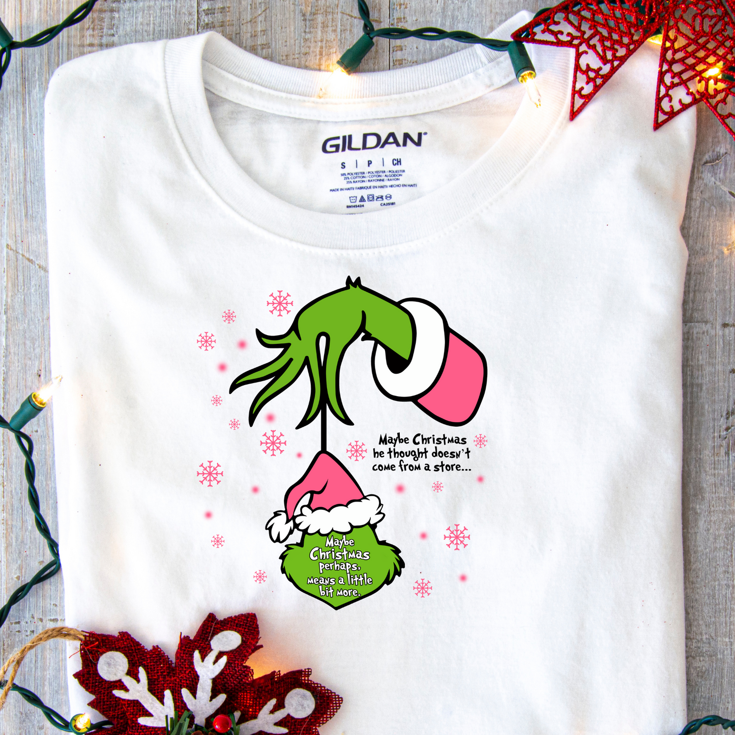 DTF Shirt Transfer - Ready to Press - Pink Grinch -  DTF100376