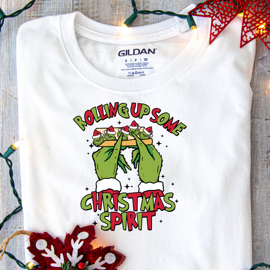 DTF Shirt Transfer - Ready to Press - Rolling Christmas Spirit -  DTF100394