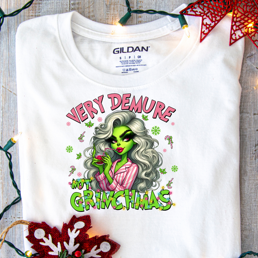 DTF Shirt Transfer - Ready to Press - Demure Christmas -  DTF100395