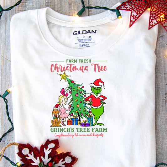 DTF Shirt Transfer - Ready to Press - Grinch Tree -  DTF100434