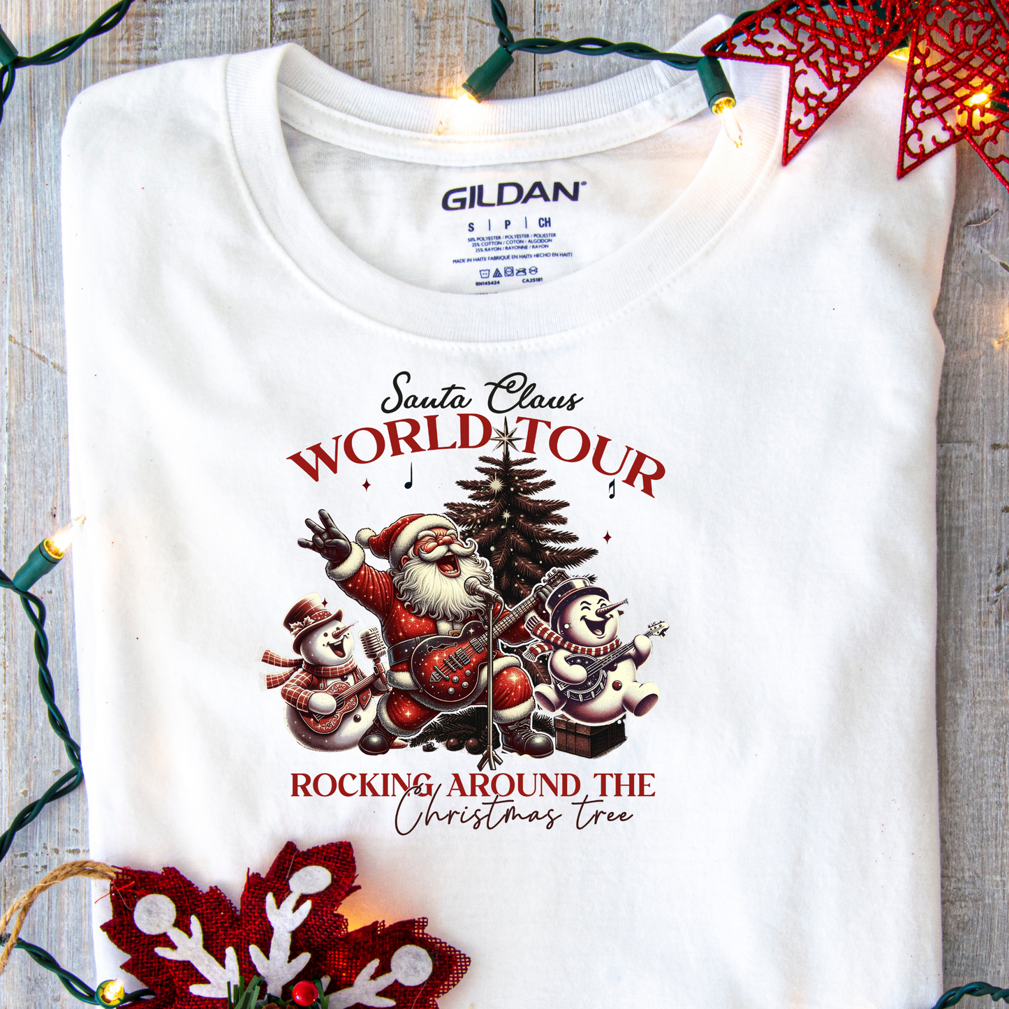 DTF Shirt Transfer - Ready to Press - Santa World Tour -  DTF100449