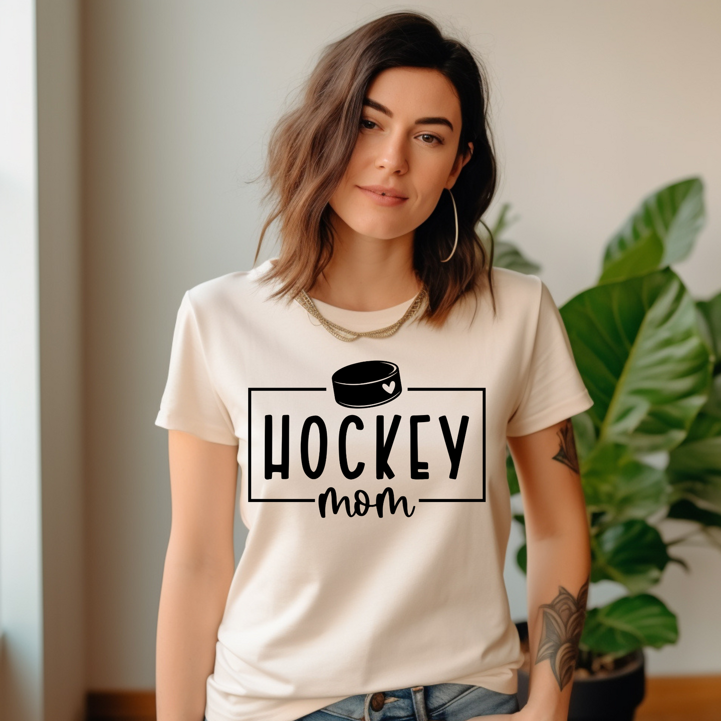 Clear Film Single Colour Soft Thin Matte Screen Print Transfer: Hockey Mom