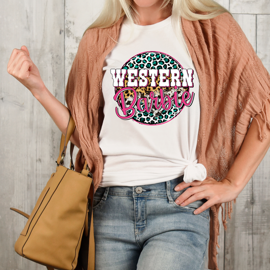 DTF Shirt Transfer - Western Barbie - DTF100058