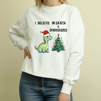 DTF Shirt Transfer - Ready to Press - Believe in Santa & Dino -  DTF100095