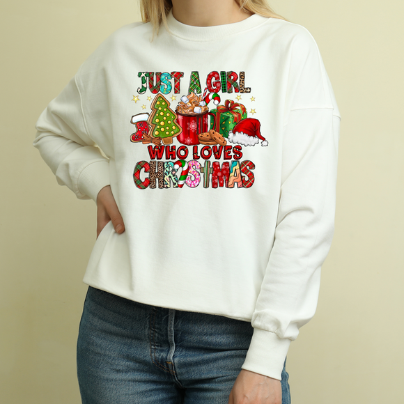 DTF Shirt Transfer - Ready to Press - Just A Girl Who Loves Christmas -  DTF100102