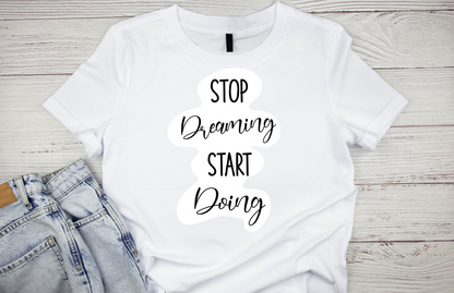 Decals, Stickers, HTV  - Girl Boss Stop Dreaming, Start Doing - DS100213 - Cutey K Blanks