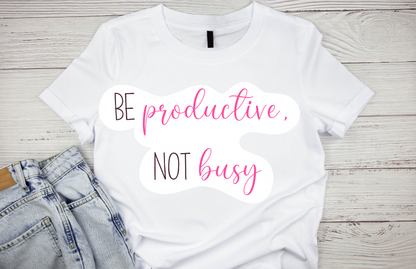 Decals, Stickers, HTV  - Girl Boss Be Productive Not Busy - DS100214 - Cutey K Blanks