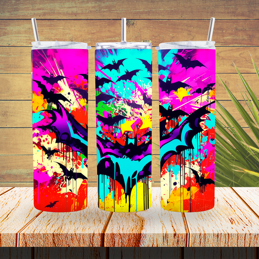 Ready to Use - Sublimation or Vinyl Tumbler Wraps  - Graffiti Bats - TW100602