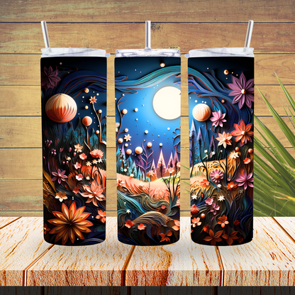 Vinyl Tumbler Wraps  - Night Paper Art - TW100617