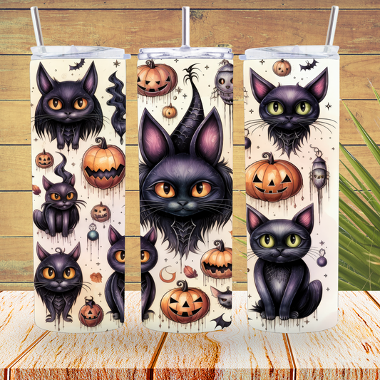 Ready to Use - Tumbler Wraps - Vinyl or Sublimation - Halloween - TW100818