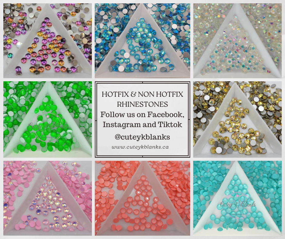 Sapphire AB Glass Flatback Rhinestones | Craft rhinestones | Bling 3MM-SS12 | 4MM-SS16 |5MM-SS20 | DIY, Nail Art, Tumbler | 1440 per bag