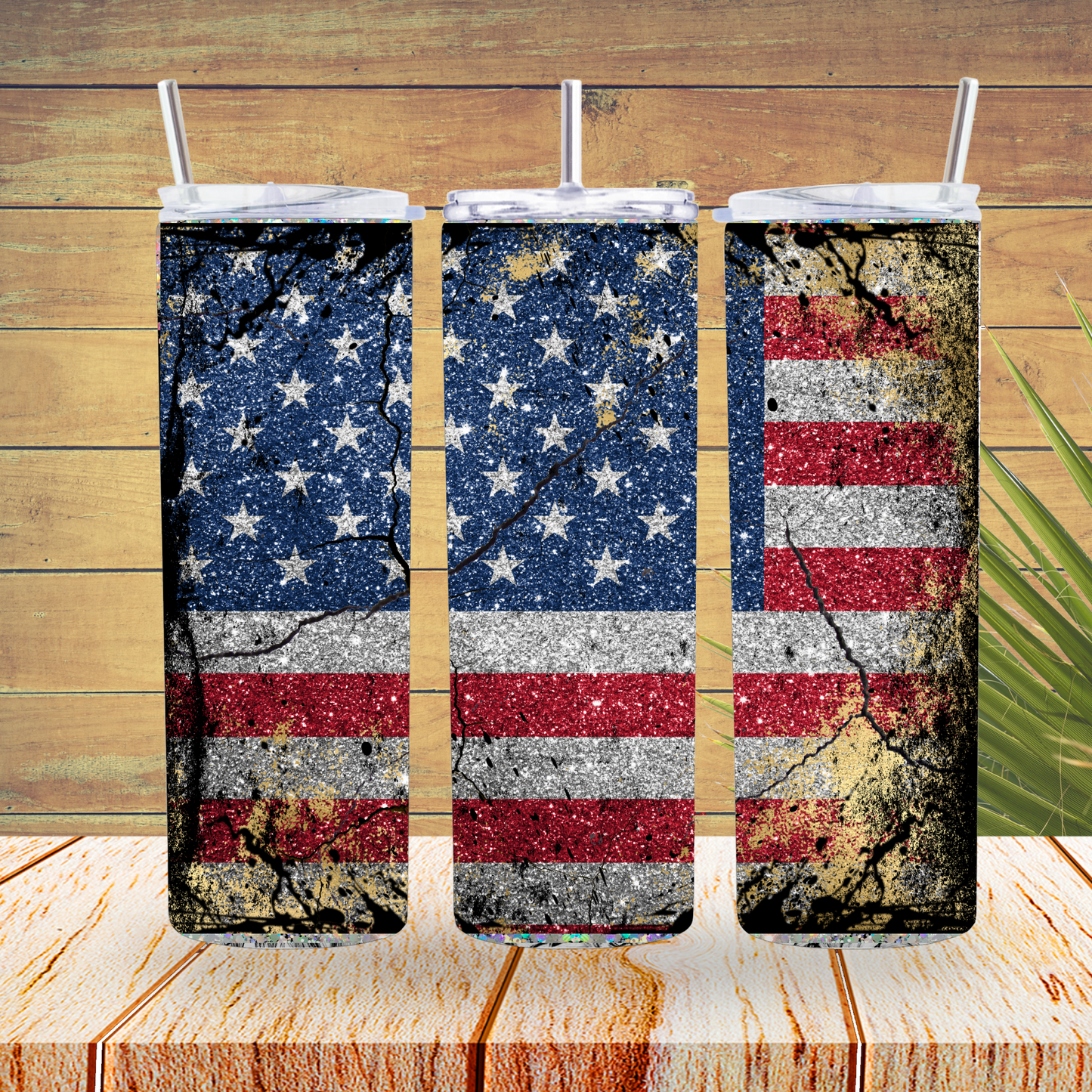 Vinyl Tumbler Wraps  - USA Flag - TW100202