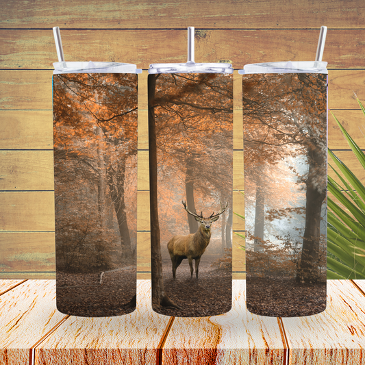 Ready to Use - Sublimation or Vinyl Tumbler Wraps  - Deer - TW100222