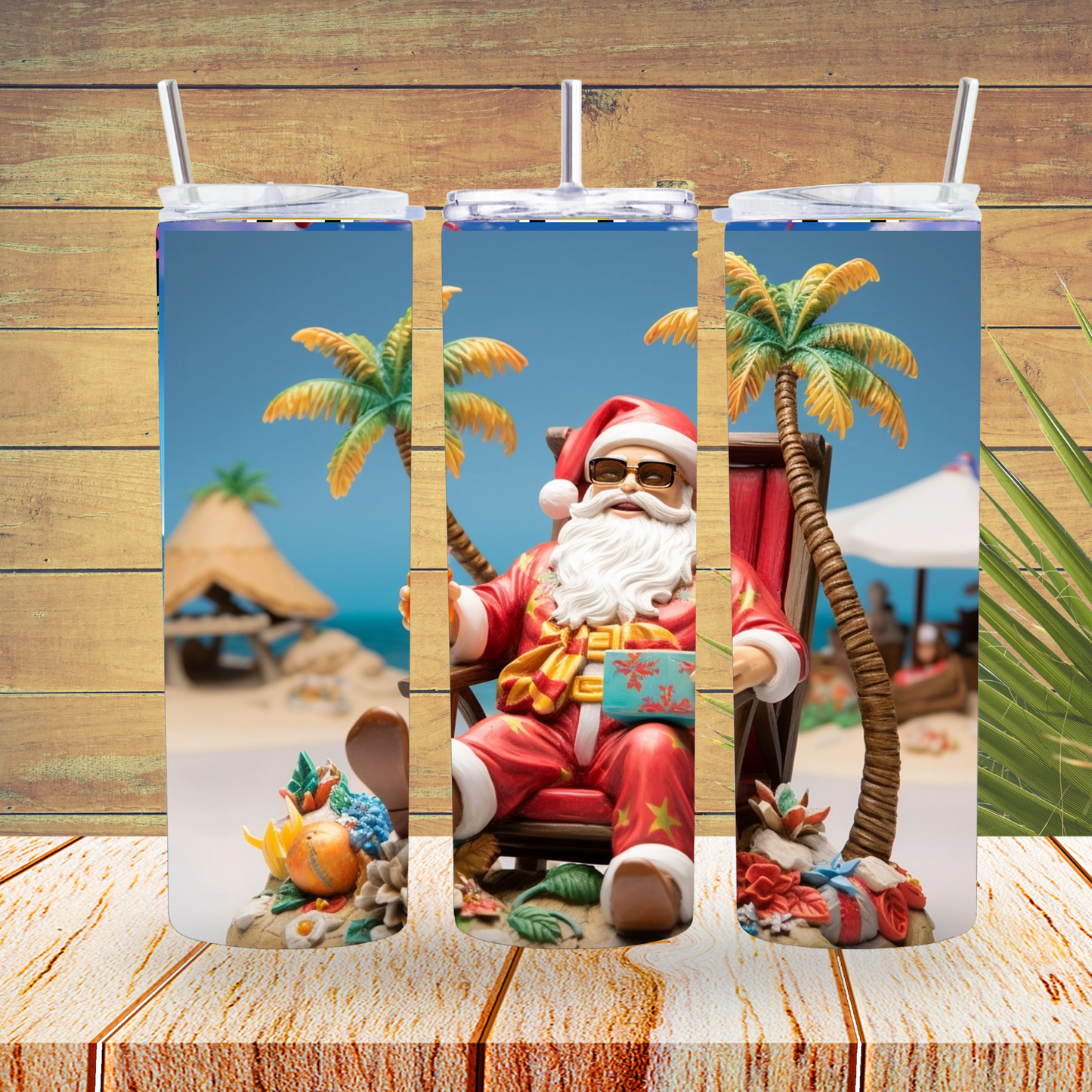 Ready to Use - Sublimation or Vinyl Tumbler Wraps  - Christmas In July - TW100249