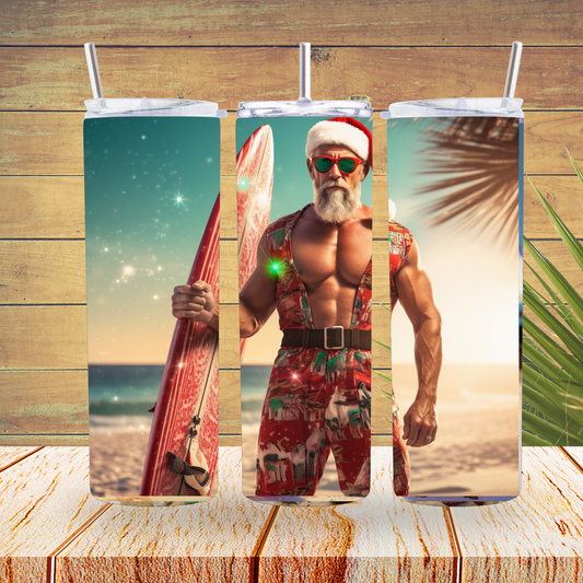 Ready to Use - Sublimation or Vinyl Tumbler Wraps  - Christmas In July - TW100251