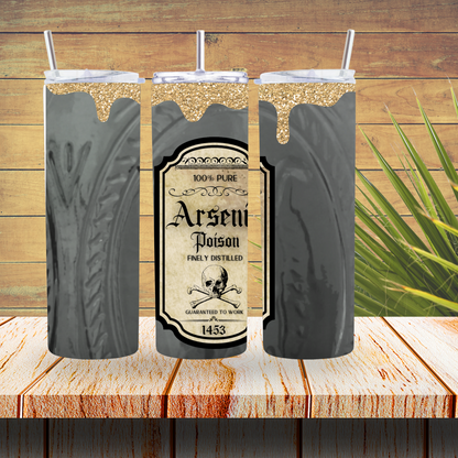 Ready to Use - Sublimation or Vinyl Tumbler Wraps  - Arsenic Poison - TW100257