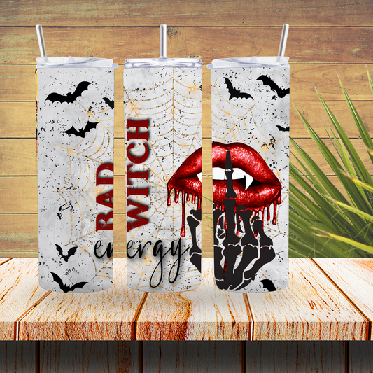 Ready to Use - Sublimation or Vinyl Tumbler Wraps  - Bad Witch Energy - TW100260