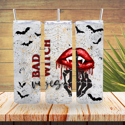 Ready to Use - Sublimation or Vinyl Tumbler Wraps  - Bad Witch Vibes - TW100261