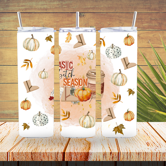 Ready to Use - Sublimation or Vinyl Tumbler Wraps  - Basic Bitch Season - TW100263