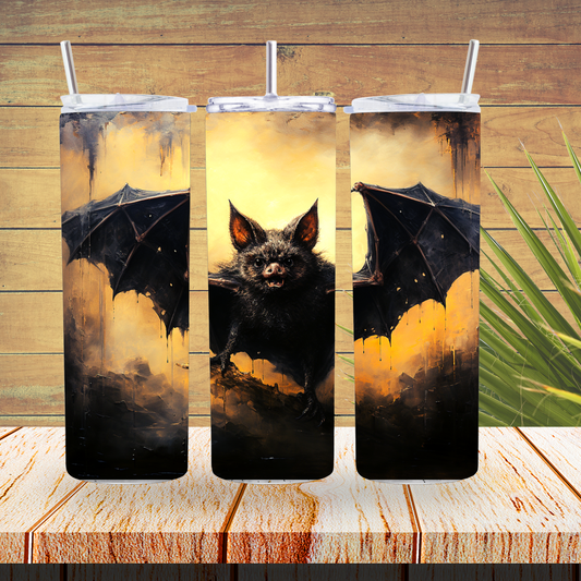 Ready to Use - Sublimation or Vinyl Tumbler Wraps  - Bats - TW100264