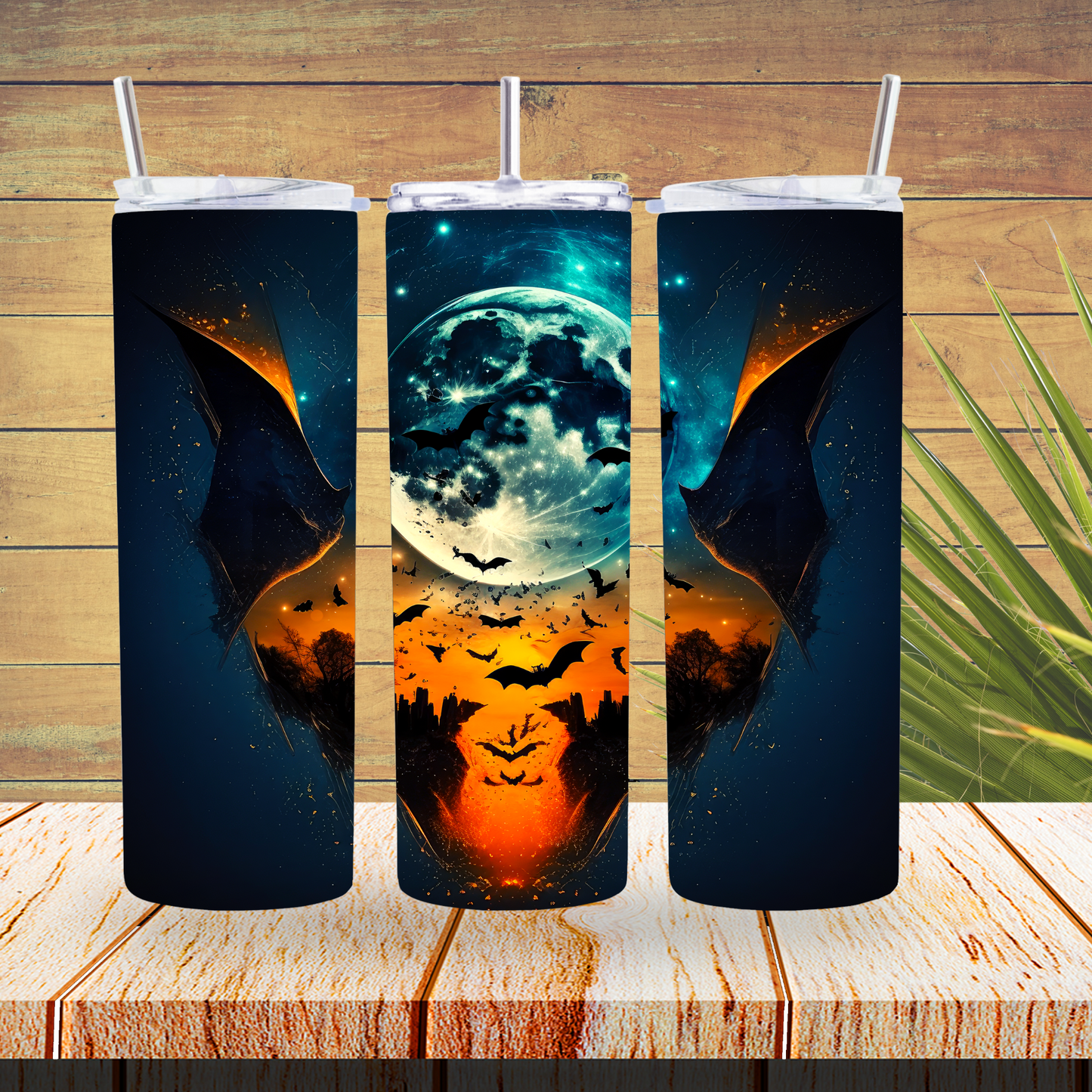 Ready to Use - Sublimation or Vinyl Tumbler Wraps  - Bats - TW100270