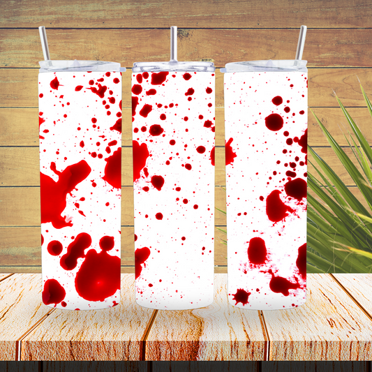 Ready to Use - Sublimation or Vinyl Tumbler Wraps  - Blood Splatter - TW100281