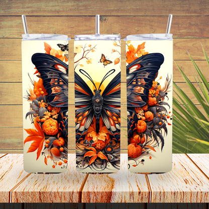 Ready to Use - Sublimation or Vinyl Tumbler Wraps  - Fall Butterfly - TW100295