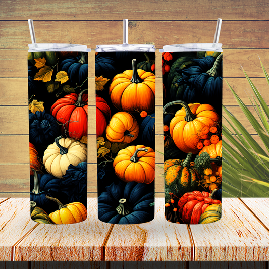 Ready to Use - Sublimation or Vinyl Tumbler Wraps  - Fall Pumpkins - TW100296