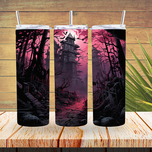 Vinyl Tumbler Wraps  - Haunted House - TW100306