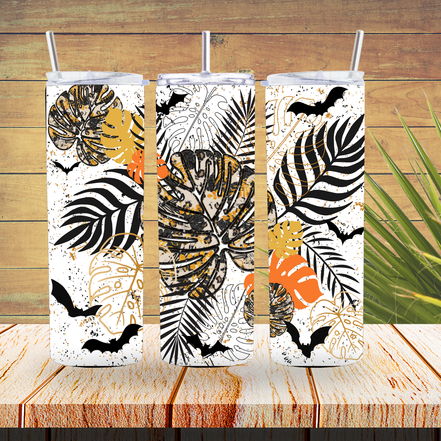 Vinyl Tumbler Wraps  - Halloween Monstera - TW100310