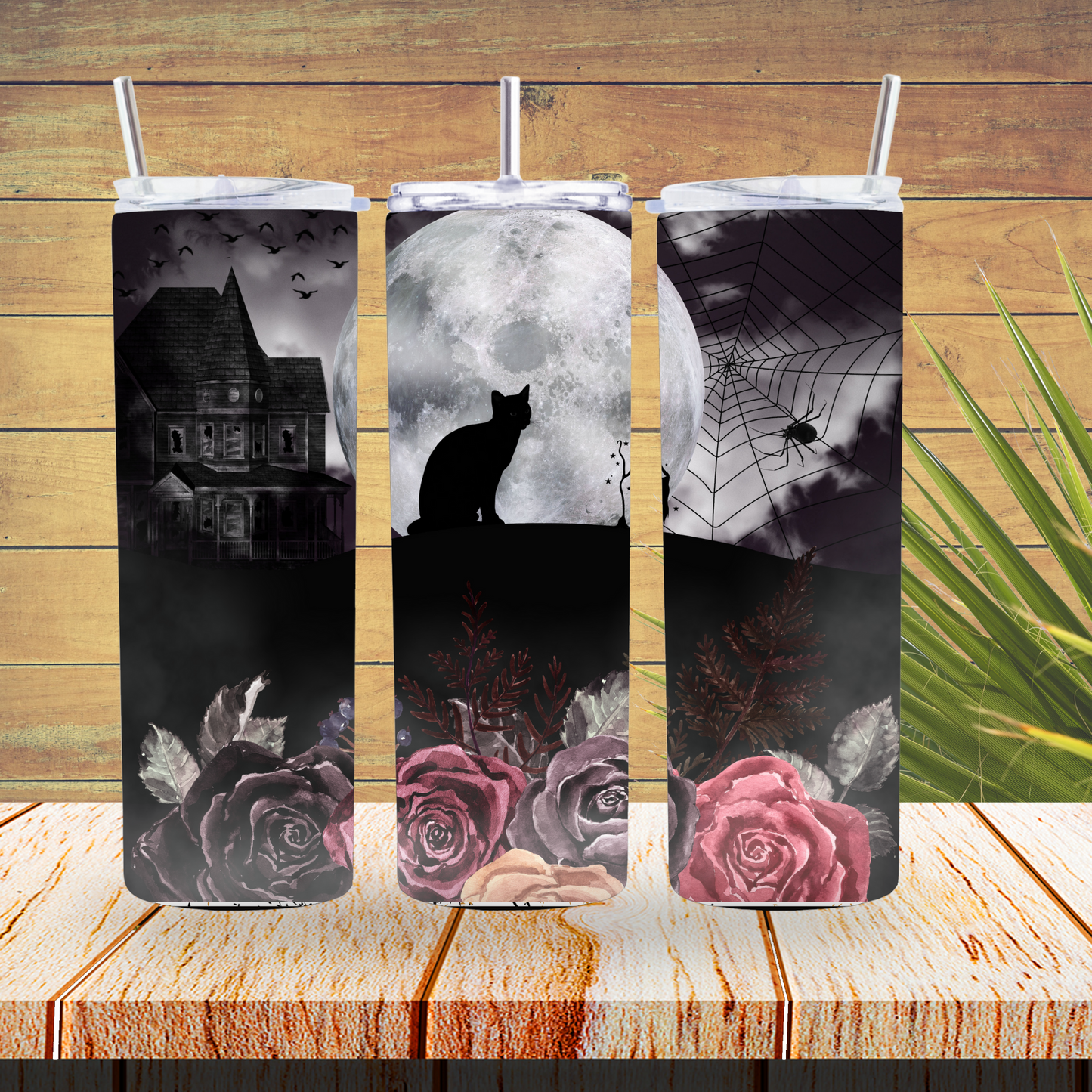 Vinyl Tumbler Wraps  - Halloween Cat - TW100311