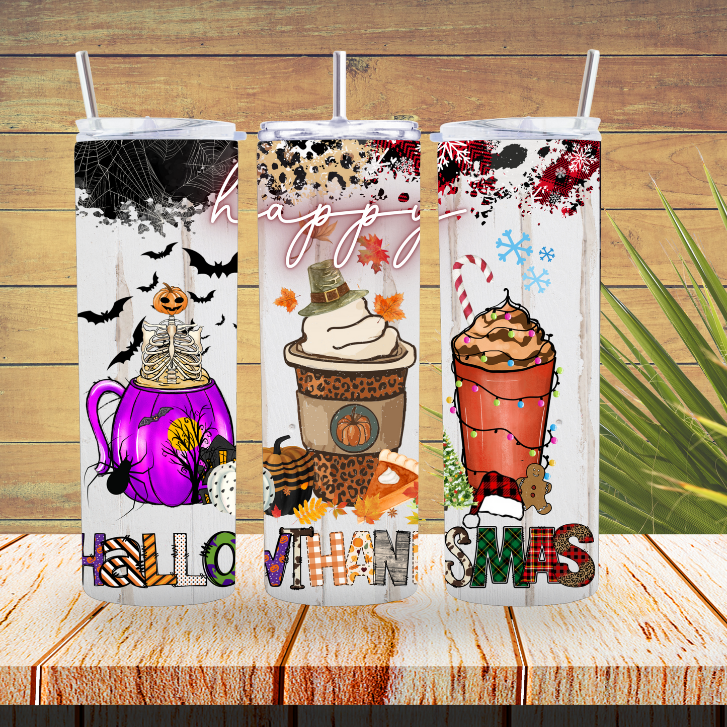 Vinyl Tumbler Wraps  - Halloween Thanks Mas - TW100313