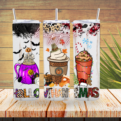 Vinyl Tumbler Wraps  - Halloween Thanks Mas - TW100313