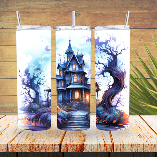 Vinyl Tumbler Wraps  - Haunted House - TW100316