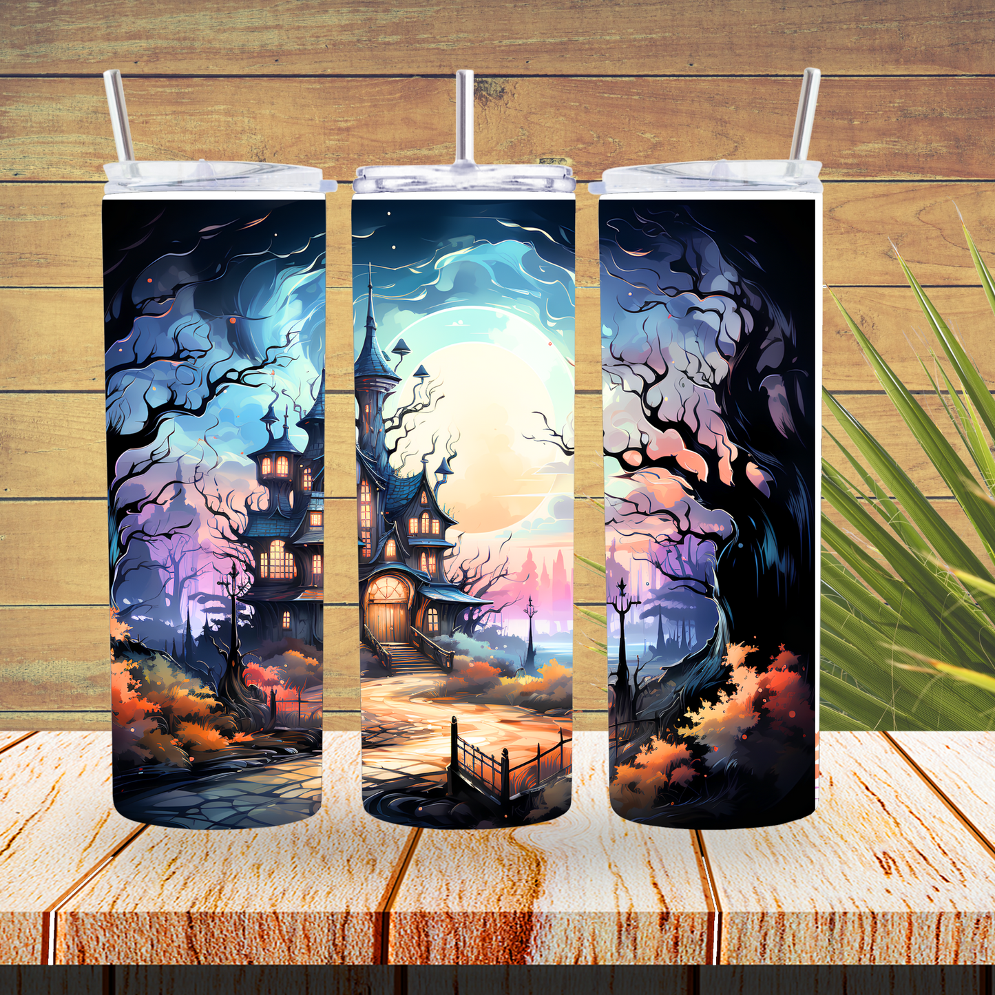 Vinyl Tumbler Wraps  - Haunted House - TW100317