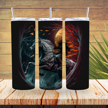 Vinyl Tumbler Wraps  - Haunted Horseman - TW100319