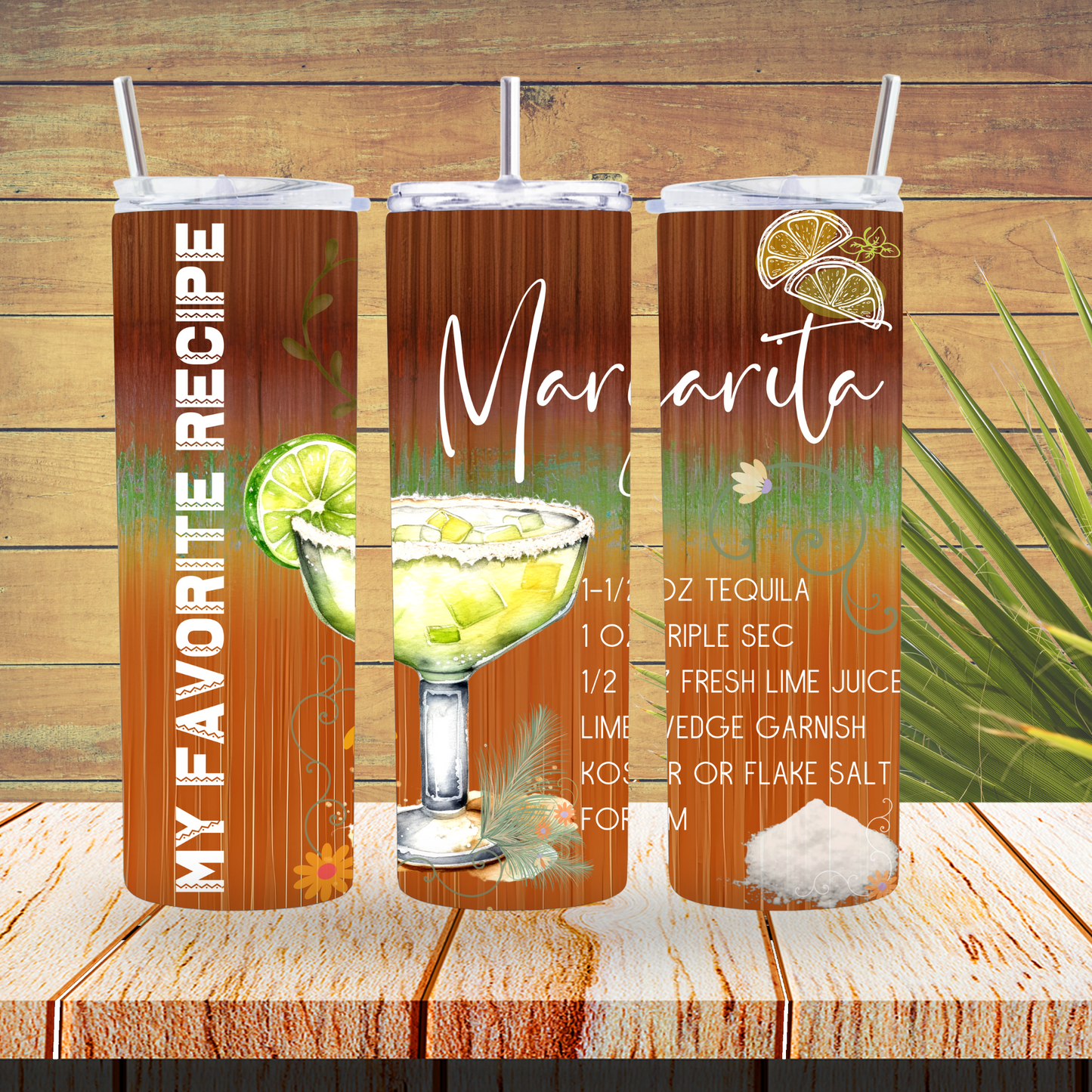 Vinyl Tumbler Wraps  - Margarita - TW100335