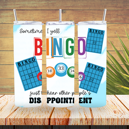 Ready to Use - Sublimation or Vinyl Tumbler Wraps  - Bingo - TW100339