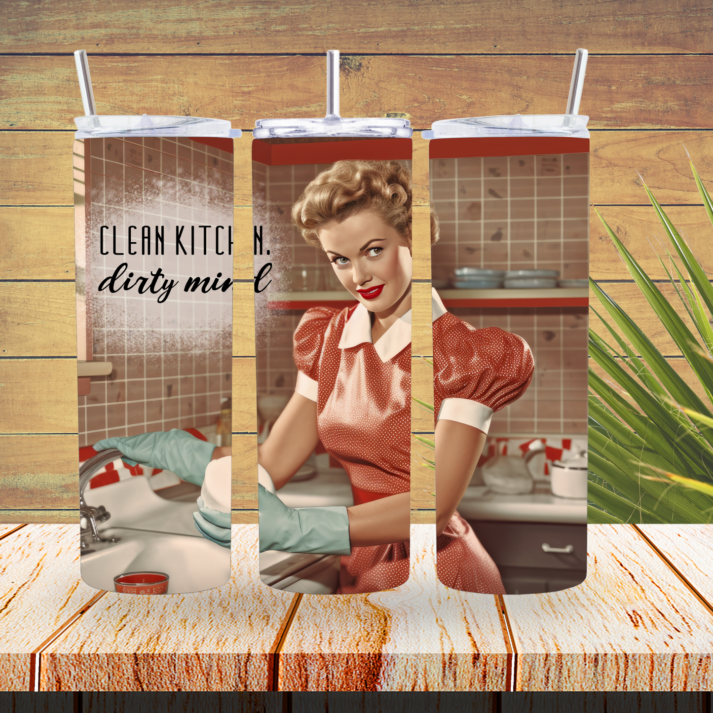 Ready to Use - Sublimation or Vinyl Tumbler Wraps  - Clean Kitchen - TW100341