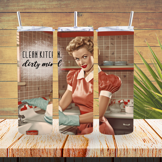 Ready to Use - Sublimation or Vinyl Tumbler Wraps  - Clean Kitchen - TW100341