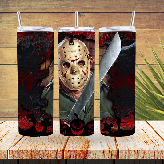 Vinyl Tumbler Wraps  - Halloween Jason - TW100352