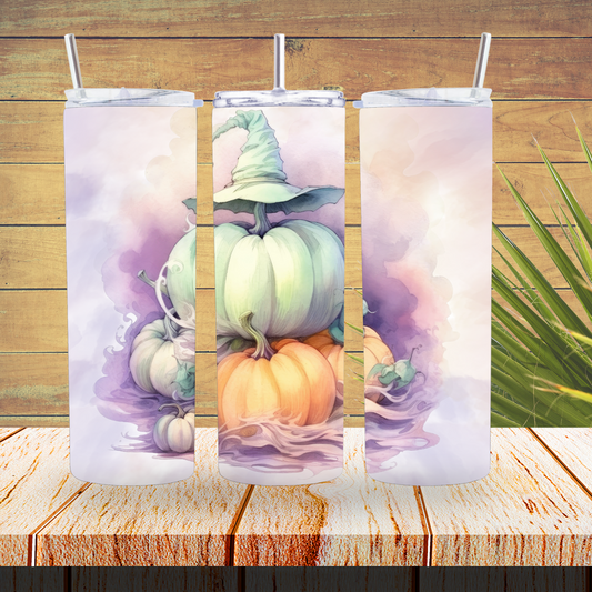 Vinyl Tumbler Wraps  - Watercolour Pumpkins - TW100422