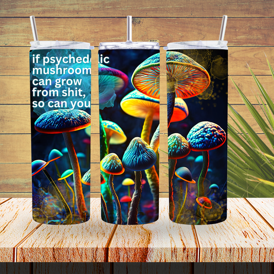 Vinyl Tumbler Wraps  - Psychedelic Mushrooms - TW100425