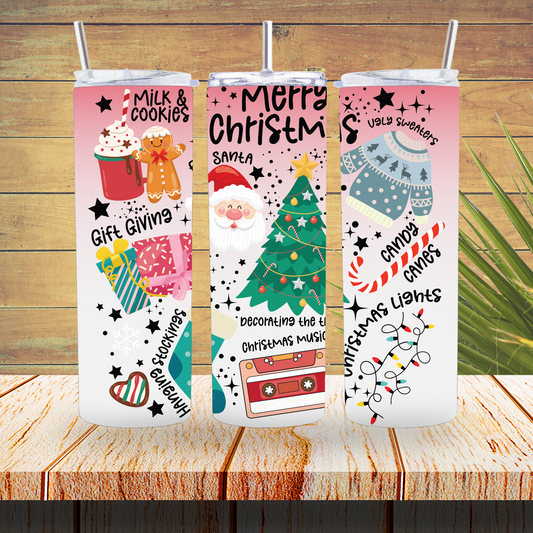 Vinyl Tumbler Wraps  - Merry Christmas - TW100631