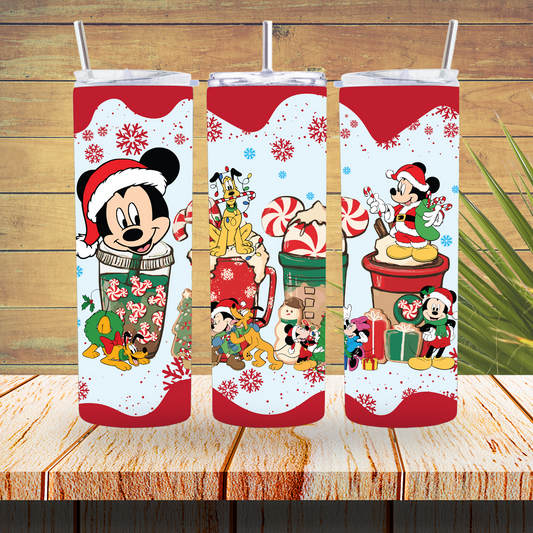 Vinyl Tumbler Wraps  - Mouse Christmas - TW100622