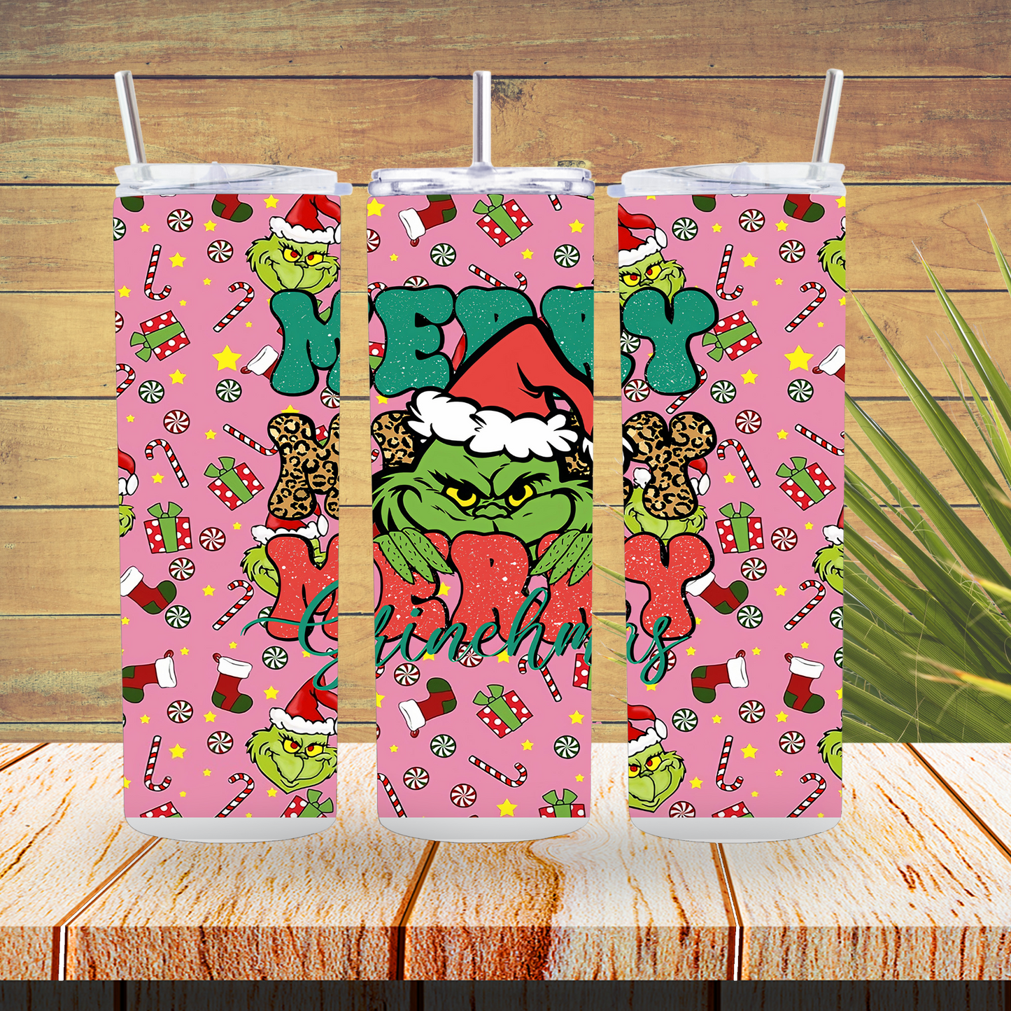 Vinyl Tumbler Wraps  - Merry Grinchmas - TW100633