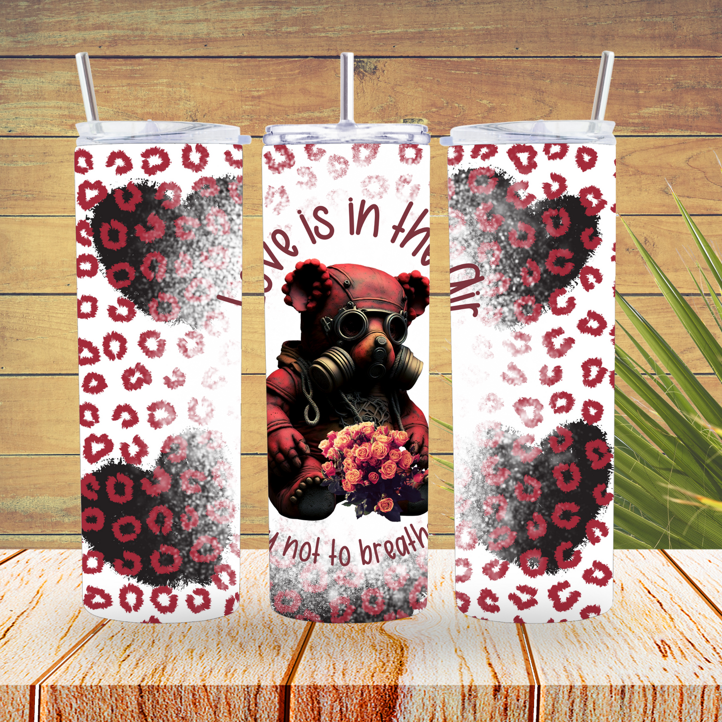 Ready to Use - Tumbler Wraps - Vinyl or Sublimation - Love Is In The Air - TW100685